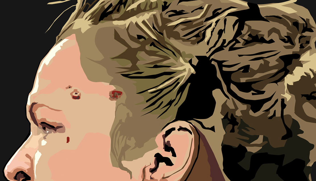 UFC vector illustration head detail UFC vector illustration head