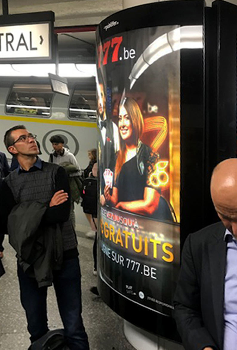 Casino poster campaign metro station Casino campaign poster Metro station