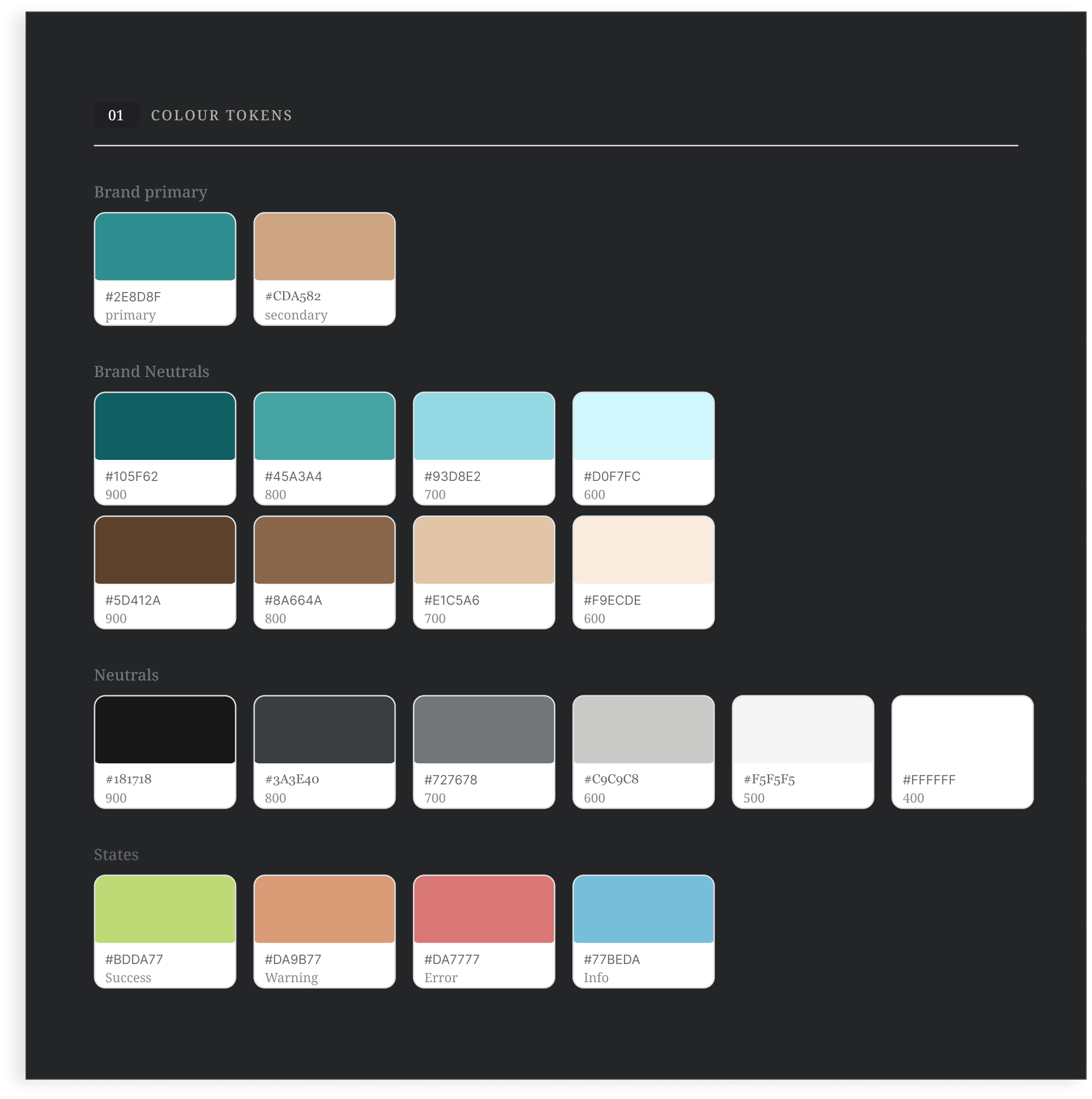 Kwesi Greenidge brand colour palette